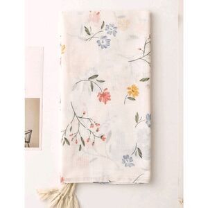 White Floral Womans Scarf